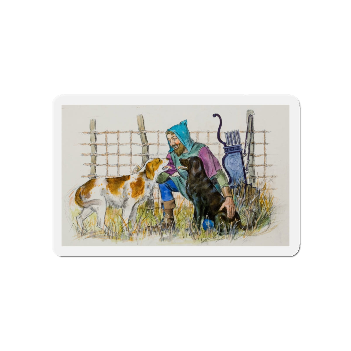 Story illustration (2) (Magazine Illustration) Refrigerator Magnet-5" x 5"-The Sticker Space