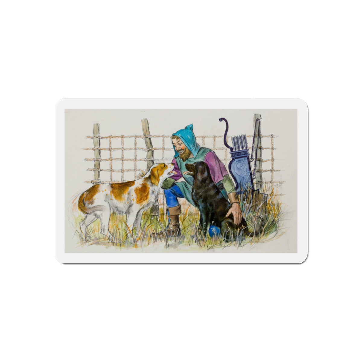 Story illustration (2) (Magazine Illustration) Refrigerator Magnet-6 × 6"-The Sticker Space