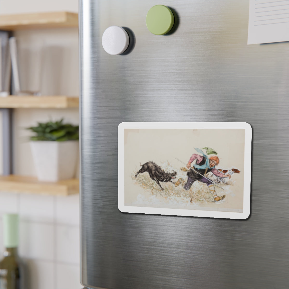 Story illustration (3) (Magazine Illustration) Refrigerator Magnet-The Sticker Space