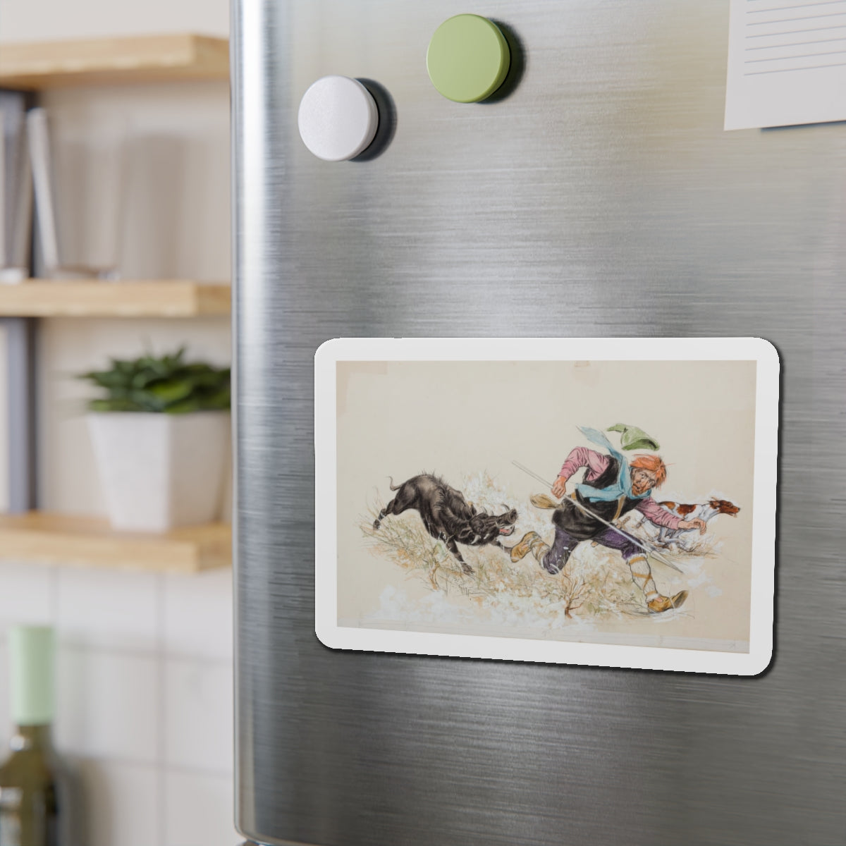 Story illustration (3) (Magazine Illustration) Refrigerator Magnet-The Sticker Space