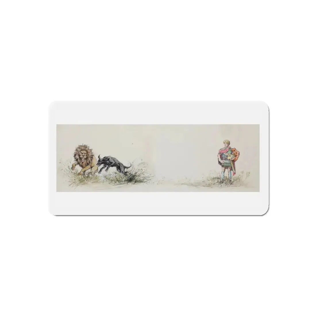 Story illustration (4) (Magazine Illustration) Refrigerator Magnet 6 Inch Die-Cut - The Sticker Space