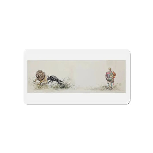 Story illustration (4) (Magazine Illustration) Refrigerator Magnet 6 Inch Die-Cut - The Sticker Space