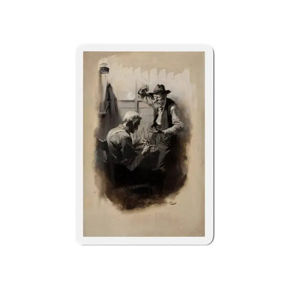 Story illustration (Magazine Illustration) Refrigerator Magnet 6 Inch Die-Cut - The Sticker Space