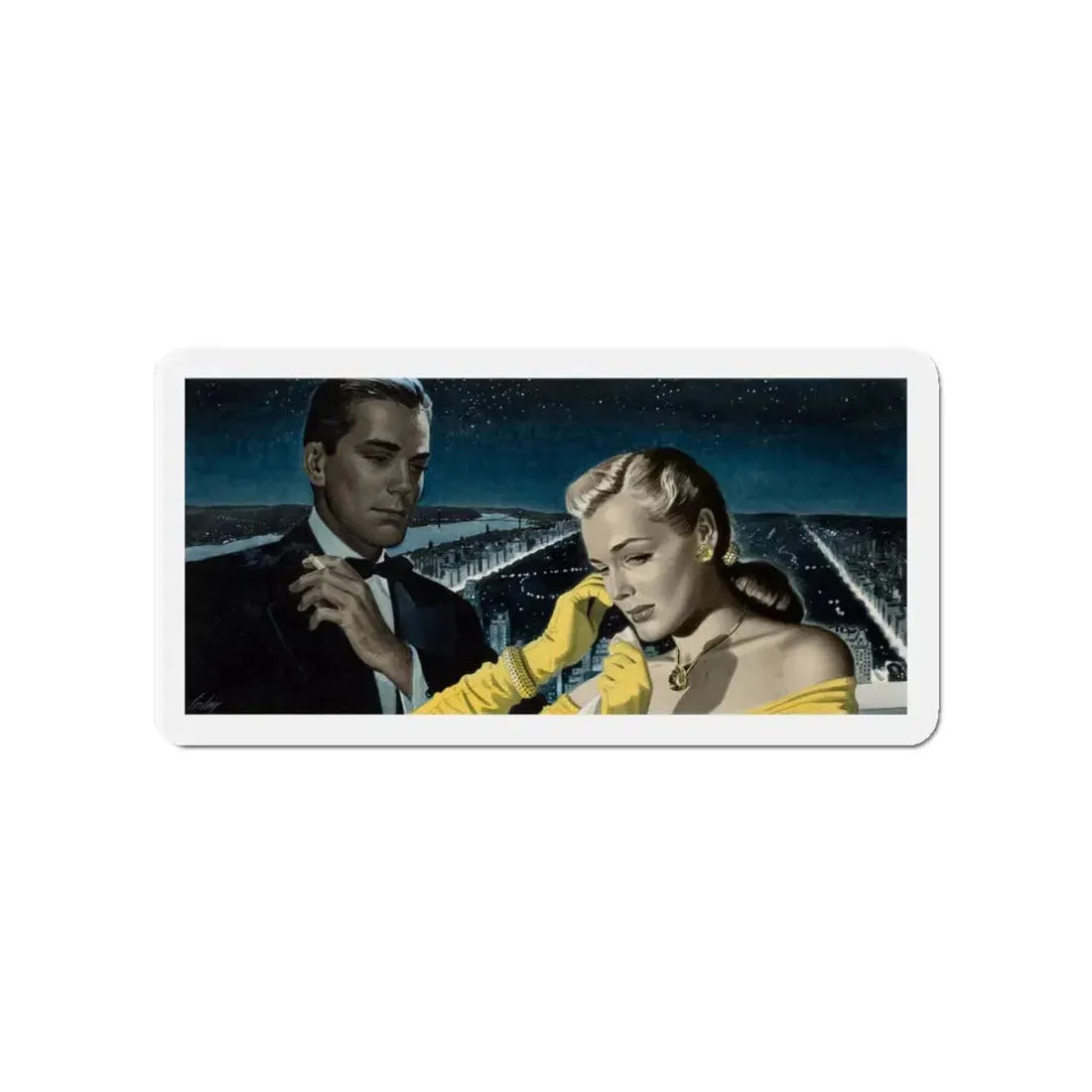 Story illustration_2 (Magazine Illustration) Refrigerator Magnet 4 Inch Die-Cut - The Sticker Space