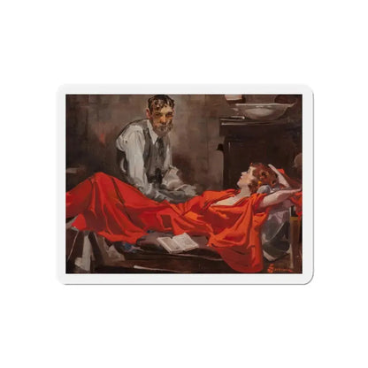 Story illustration_3 (Magazine Illustration) Refrigerator Magnet 6 Inch Die-Cut - The Sticker Space