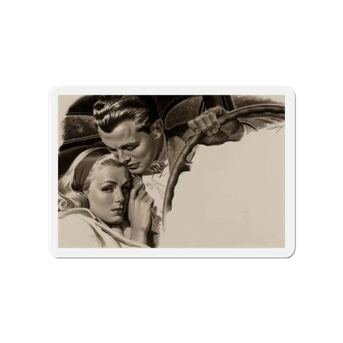 Story illustration_4 (Magazine Illustration) Refrigerator Magnet 4 Inch Die-Cut - The Sticker Space