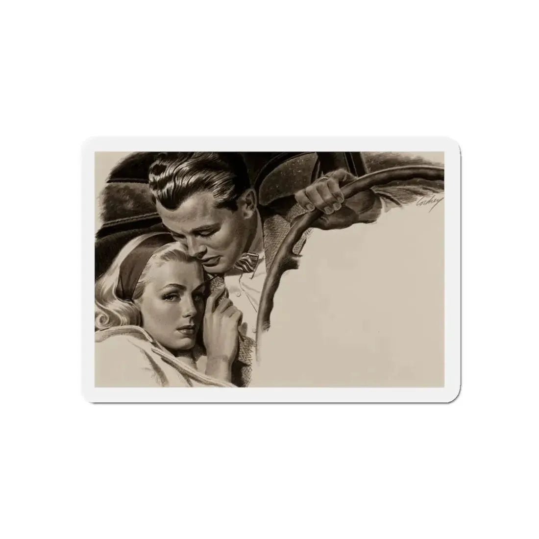 Story illustration_4 (Magazine Illustration) Refrigerator Magnet 5 Inch Die-Cut - The Sticker Space