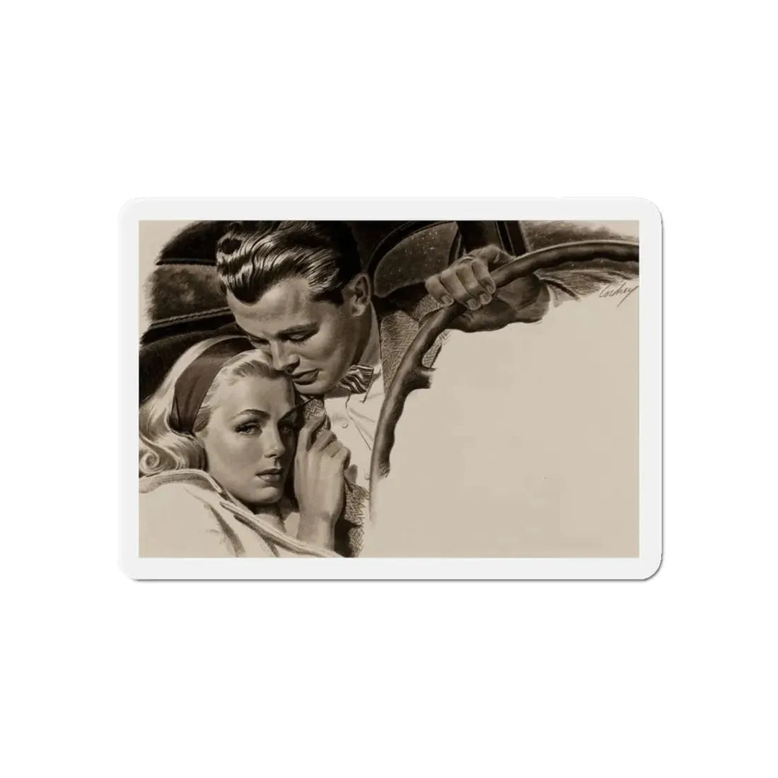 Story illustration_4 (Magazine Illustration) Refrigerator Magnet 6 Inch Die-Cut - The Sticker Space