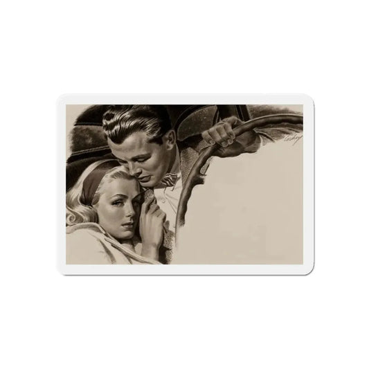 Story illustration_4 (Magazine Illustration) Refrigerator Magnet 6 Inch Die-Cut - The Sticker Space