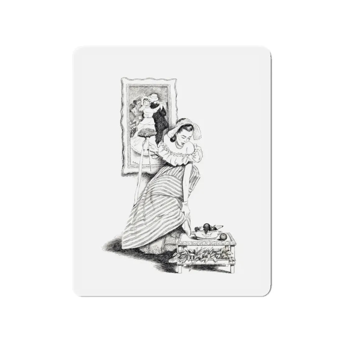 Story illustration_7 (Magazine Illustration) Refrigerator Magnet 3 Inch Die-Cut - The Sticker Space
