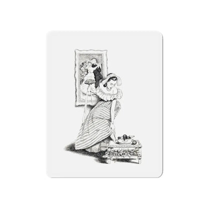 Story illustration_7 (Magazine Illustration) Refrigerator Magnet 5 Inch Die-Cut - The Sticker Space