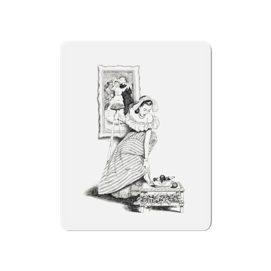 Story illustration_7 (Magazine Illustration) Refrigerator Magnet 6 Inch Die-Cut - The Sticker Space