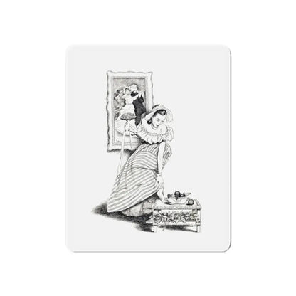 Story illustration_7 (Magazine Illustration) Refrigerator Magnet 6 Inch Die-Cut - The Sticker Space