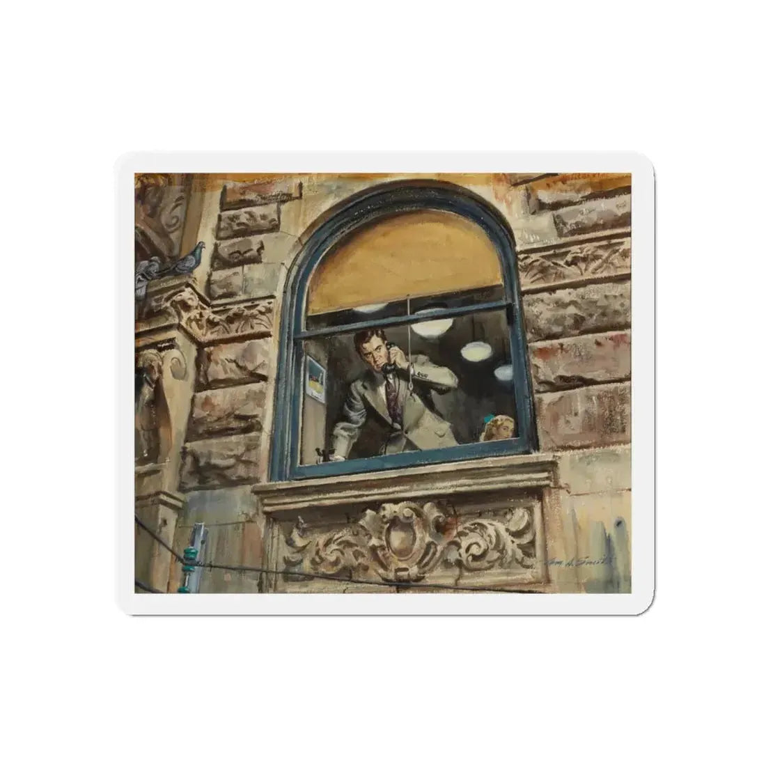 Story illustration_9 (Magazine Illustration) Refrigerator Magnet 5 Inch Die-Cut - The Sticker Space