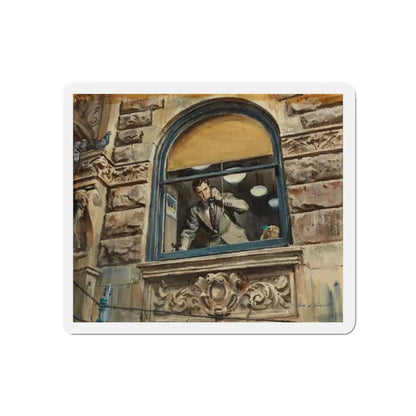 Story illustration_9 (Magazine Illustration) Refrigerator Magnet 5 Inch Die-Cut - The Sticker Space