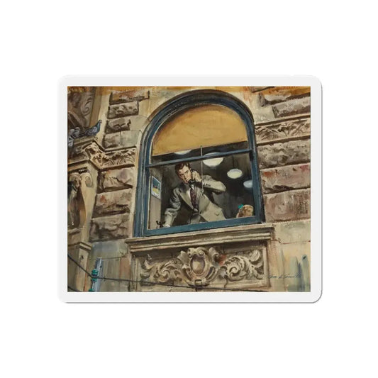 Story illustration_9 (Magazine Illustration) Refrigerator Magnet 6 Inch Die-Cut - The Sticker Space