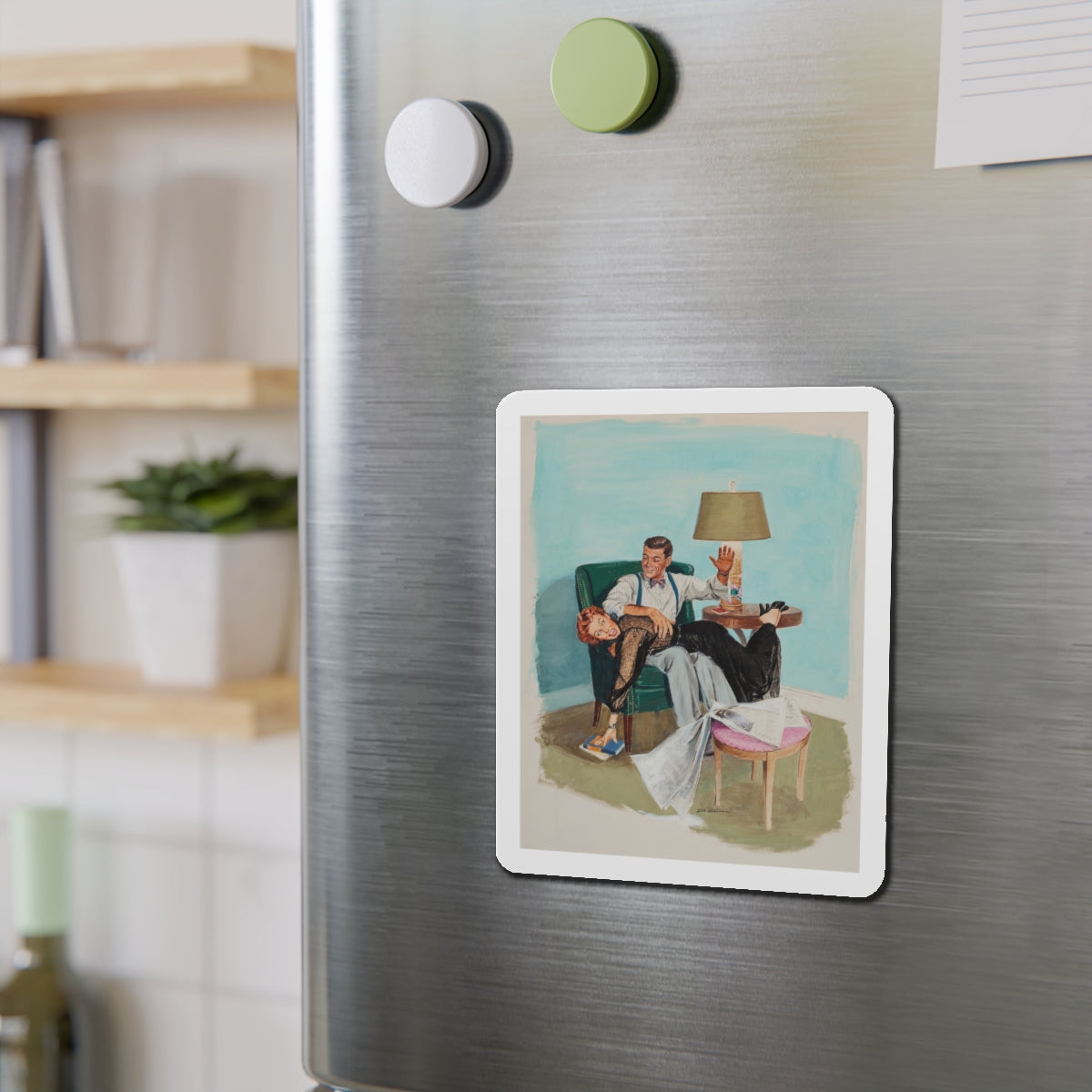 Story illustration_1 (Magazine Illustration) Refrigerator Magnet-The Sticker Space