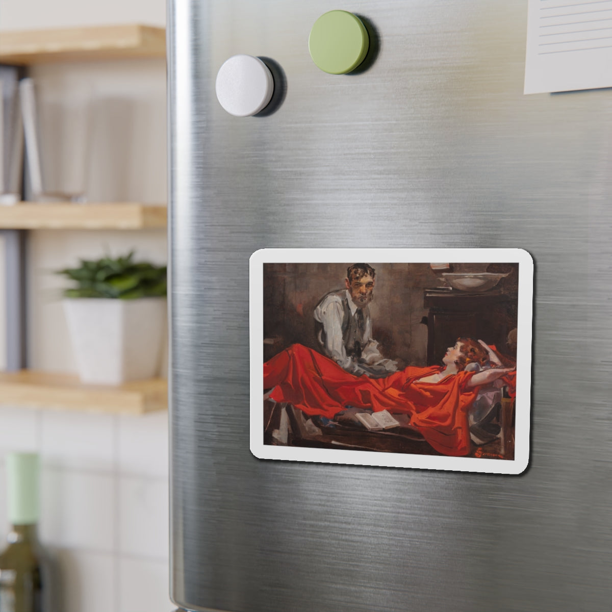 Story illustration_3 (Magazine Illustration) Refrigerator Magnet-The Sticker Space