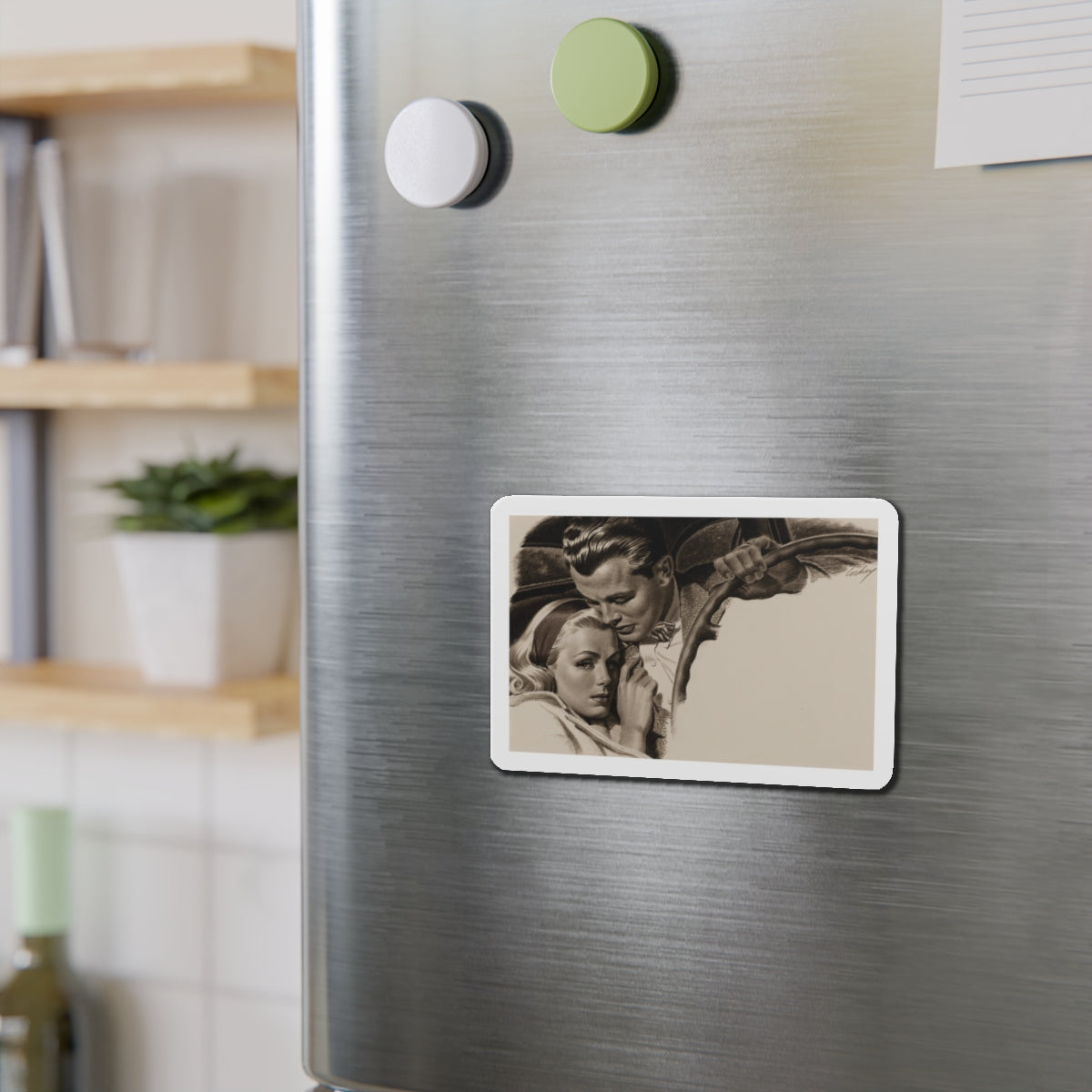 Story illustration_4 (Magazine Illustration) Refrigerator Magnet-The Sticker Space