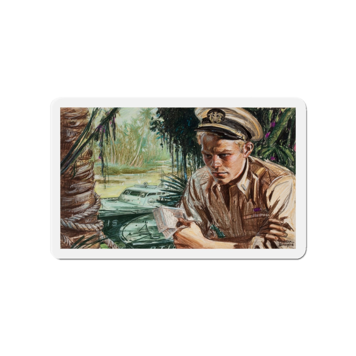 Story illustration_5 (Magazine Illustration) Refrigerator Magnet-4 Inch-The Sticker Space