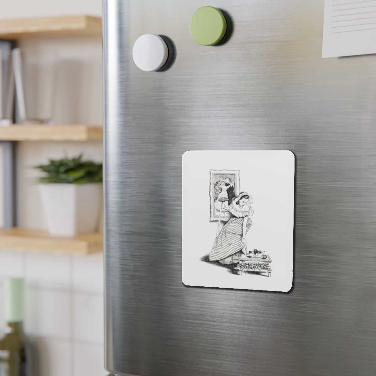 Story illustration_7 (Magazine Illustration) Refrigerator Magnet-The Sticker Space