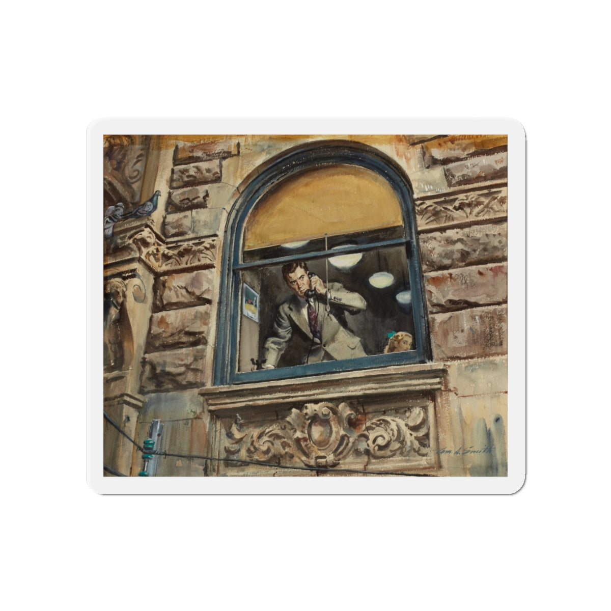 Story illustration_9 (Magazine Illustration) Refrigerator Magnet-4 Inch-The Sticker Space