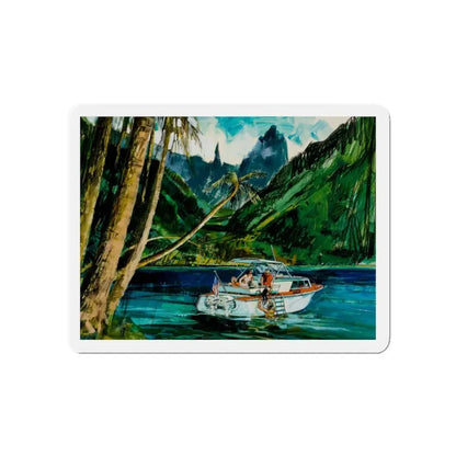 Story illustrations (1) (Magazine Illustration) Refrigerator Magnet 5 Inch Die-Cut - The Sticker Space