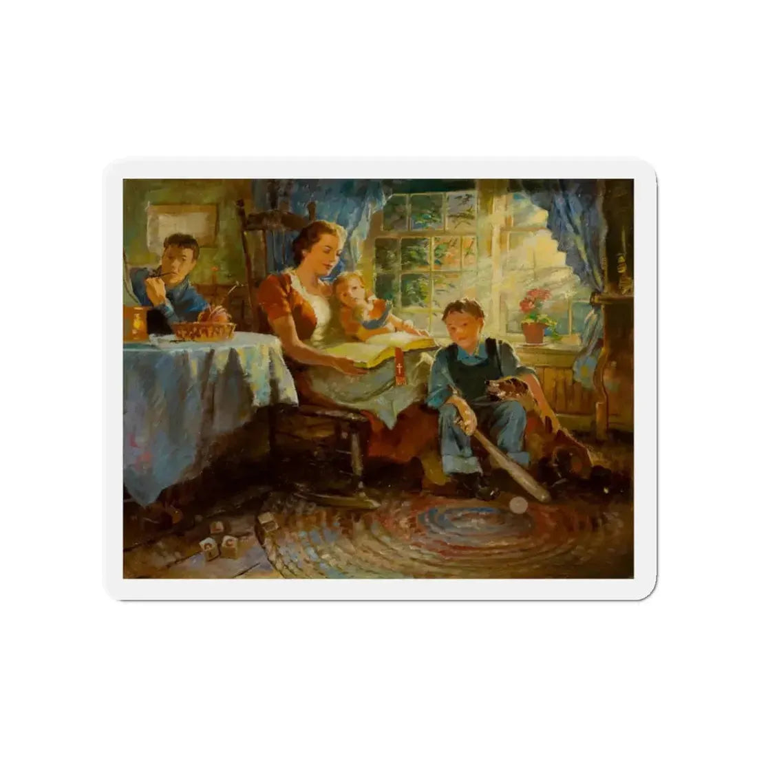 Story illustrations (2) (Magazine Illustration) Refrigerator Magnet 3 Inch Die-Cut - The Sticker Space