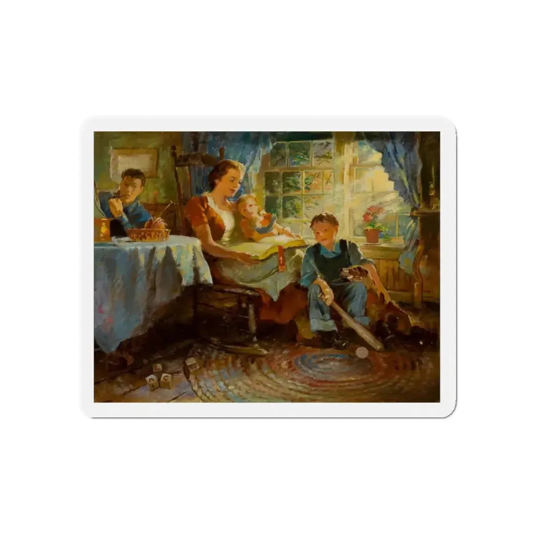 Story illustrations (2) (Magazine Illustration) Refrigerator Magnet 5 Inch Die-Cut - The Sticker Space