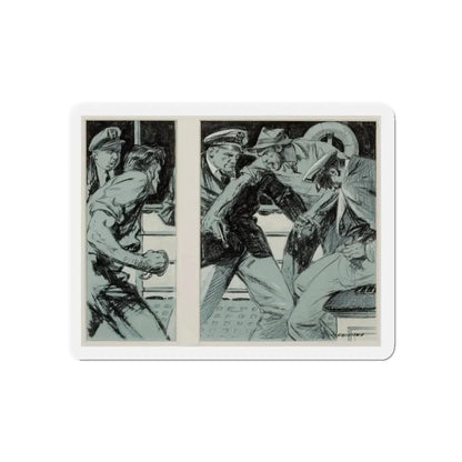 Story illustrations (Magazine Illustration) Refrigerator Magnet 5 Inch Die-Cut - The Sticker Space