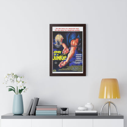 STORY OF A JUNKIE 1985 - Framed Movie Poster-The Sticker Space