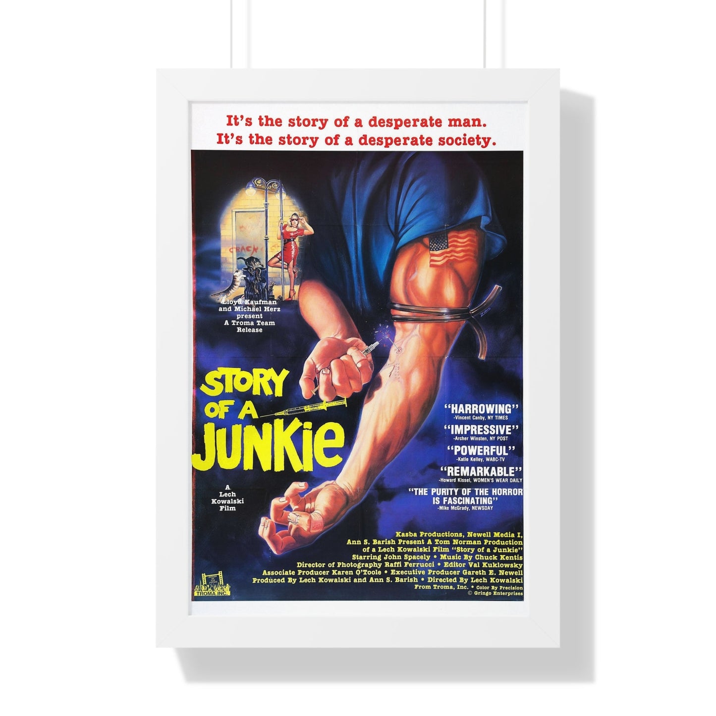 STORY OF A JUNKIE 1985 - Framed Movie Poster-16″ x 24″-The Sticker Space