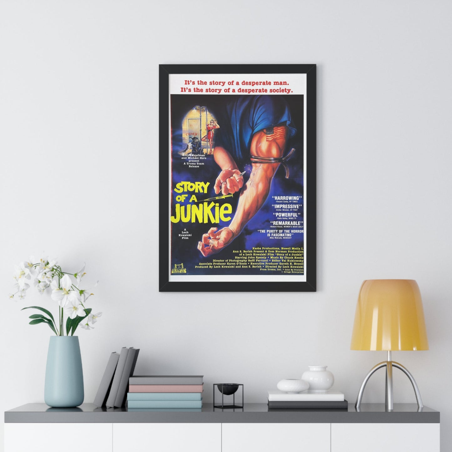 STORY OF A JUNKIE 1985 - Framed Movie Poster-The Sticker Space