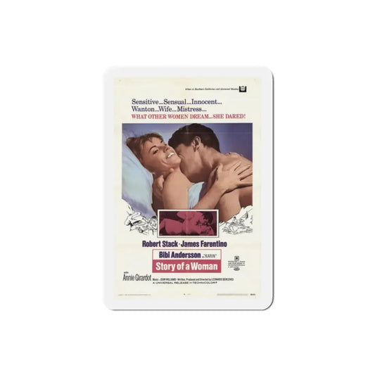 Story of a Woman 1970 Movie Poster Refrigerator Magnet 2 Inch - The Sticker Space