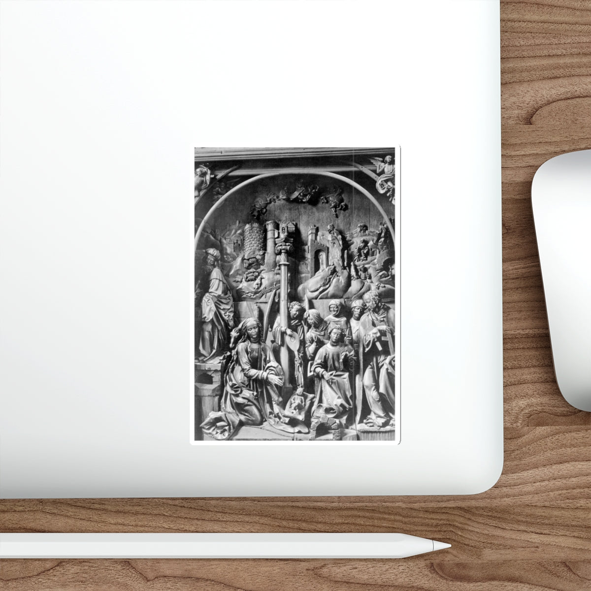 STOSS, Weit - Winged Altarpiece (detail) (Artwork) STICKER Vinyl Die-Cut Decal-The Sticker Space