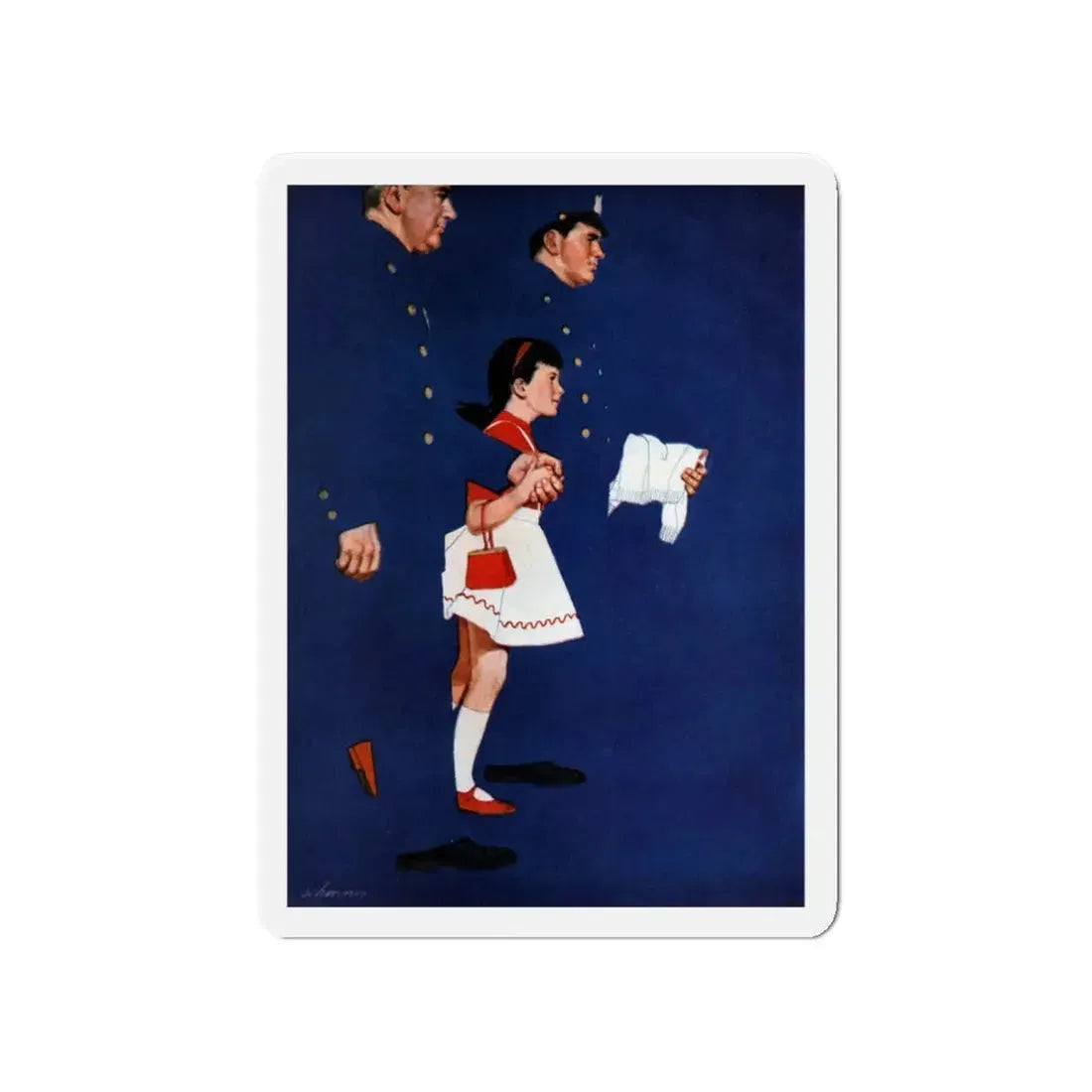 Stowaway (1), Cosmopolitan, July 1953 (Magazine Illustration) Refrigerator Magnet 4 Inch Die-Cut - The Sticker Space