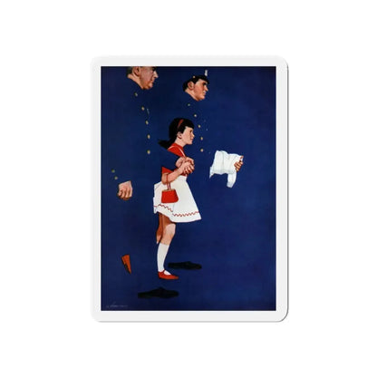 Stowaway (1), Cosmopolitan, July 1953 (Magazine Illustration) Refrigerator Magnet 5 Inch Die-Cut - The Sticker Space