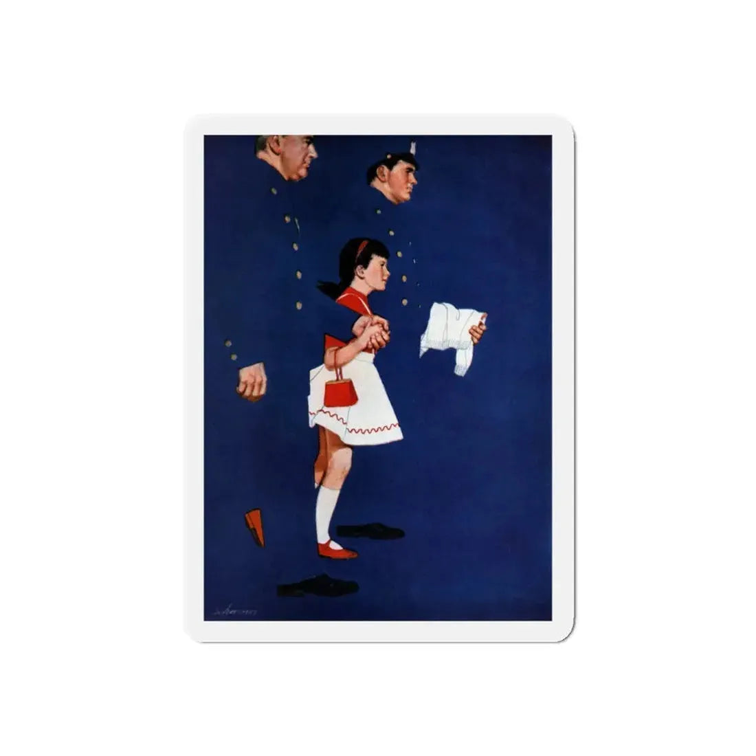 Stowaway (1), Cosmopolitan, July 1953 (Magazine Illustration) Refrigerator Magnet 6 Inch Die-Cut - The Sticker Space