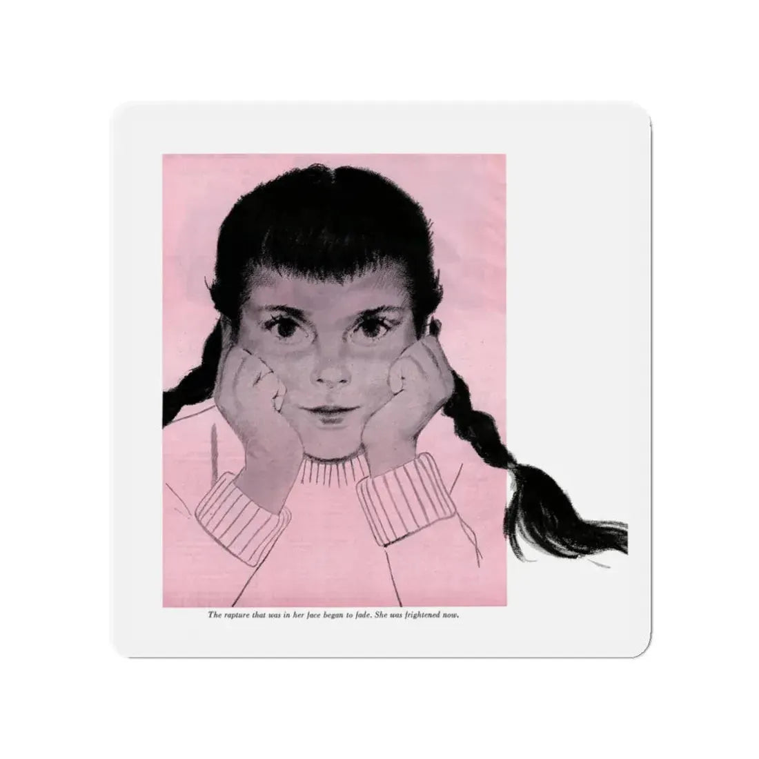 Stowaway (2), Cosmopolitan, July 1953 (Magazine Illustration) Refrigerator Magnet 3 Inch Die-Cut - The Sticker Space