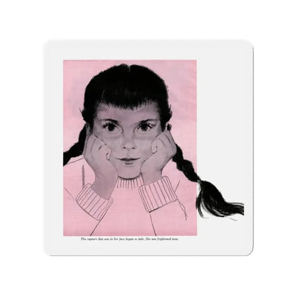 Stowaway (2), Cosmopolitan, July 1953 (Magazine Illustration) Refrigerator Magnet 3 Inch Die-Cut - The Sticker Space