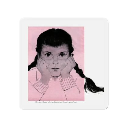 Stowaway (2), Cosmopolitan, July 1953 (Magazine Illustration) Refrigerator Magnet 4 Inch Die-Cut - The Sticker Space