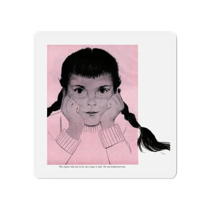 Stowaway (2), Cosmopolitan, July 1953 (Magazine Illustration) Refrigerator Magnet 5 Inch Die-Cut - The Sticker Space