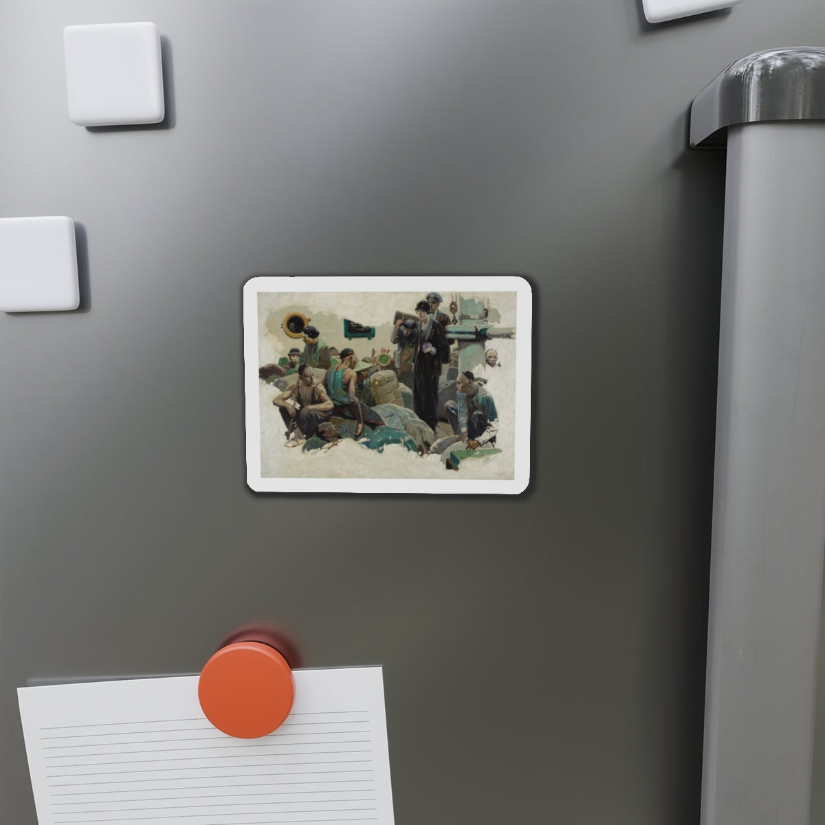 Stowaways, story illustration (Magazine Illustration) Refrigerator Magnet-The Sticker Space