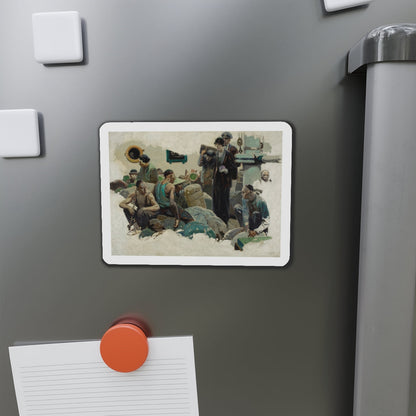 Stowaways, story illustration (Magazine Illustration) Refrigerator Magnet-The Sticker Space