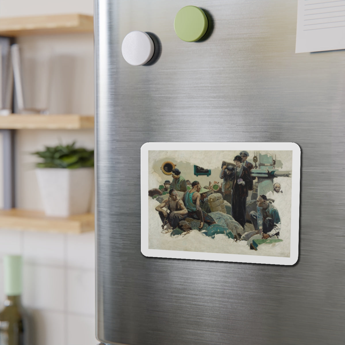 Stowaways, story illustration (Magazine Illustration) Refrigerator Magnet-The Sticker Space