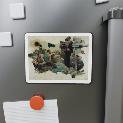 Stowaways, story illustration (Magazine Illustration) Refrigerator Magnet-The Sticker Space