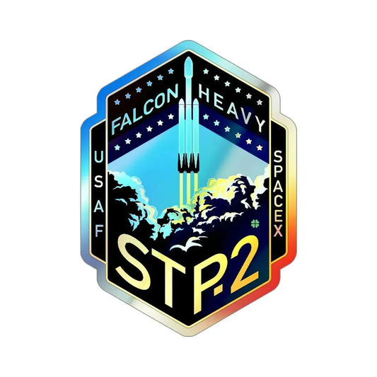 STP-2 (SpaceX) Holographic STICKER Die-Cut Vinyl Decal 6 Inch Holographic - The Sticker Space