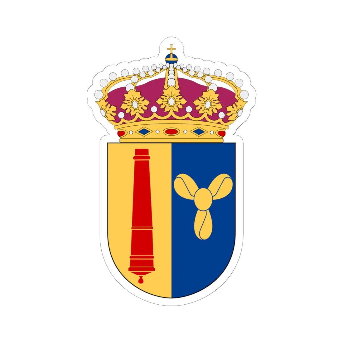 Östra marinkommandot underhållsbataljonen vapen (Sweden) (Coat of Arms) STICKER Vinyl Kiss-Cut Decal 6 Inch White - The Sticker Space