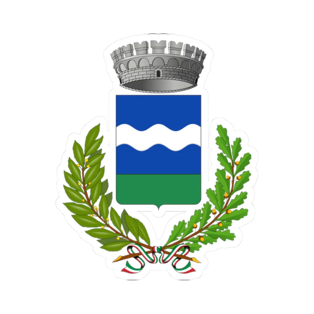 Stra-Stemma (Italy) (Coat of Arms) STICKER Vinyl Kiss-Cut Decal 2 Inch White - The Sticker Space