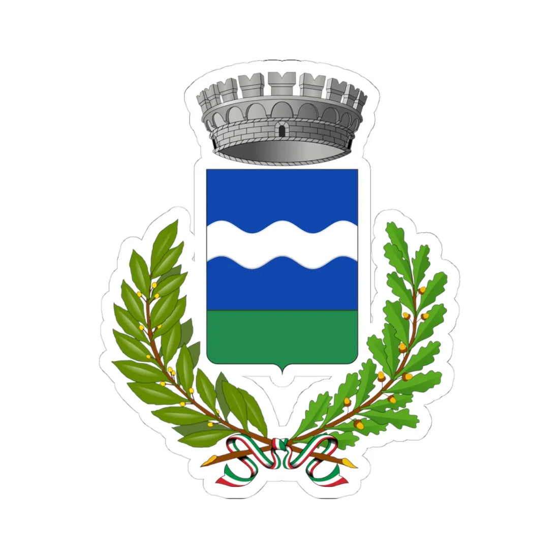 Stra-Stemma (Italy) (Coat of Arms) STICKER Vinyl Kiss-Cut Decal 4 Inch White - The Sticker Space